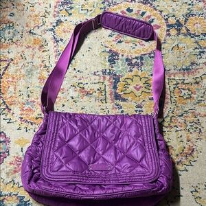 Vera‎ Bradley Quilted Crossbody Messenger  Bag in Vibrant Purple